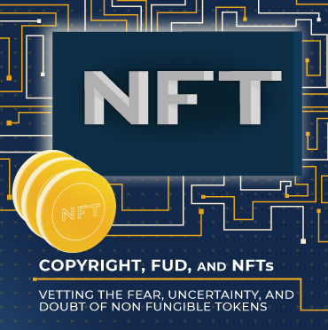 Graphic of a NFT currency in digital space